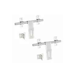 Elegant Stainless Steel Door Aldrop with Cram and Hook Set - Pack of 2