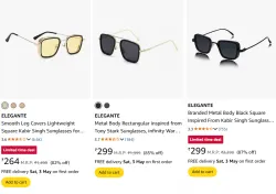 ELEGANTE Sunglasses Minimum 85% Discount