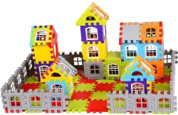 ELEXN Happy House 52-Piece Building Blocks