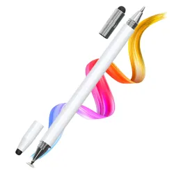 Elfora 4-in-1 High Precision Universal Capacitive Stylus Pen for Touch Screens with Pen Functionality | Lightweight Aluminum Body | Fine Point Disc Tip | Compatible for iOS, Android & Window...
