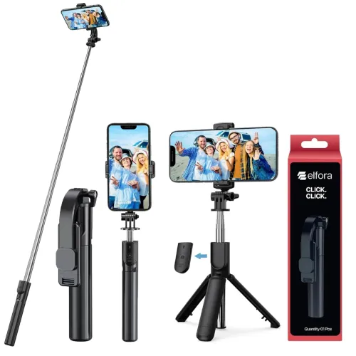 Image of Elfora Bluetooth Selfie Stick Tripod Stand
