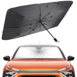 Eliane Car Sun Shade Windshield Cover - Foldable Umbrella Sun Shade for Car Front Window, Sun Protection & Heat Insulation, Carbrella, Full Cover for Most Vehicles