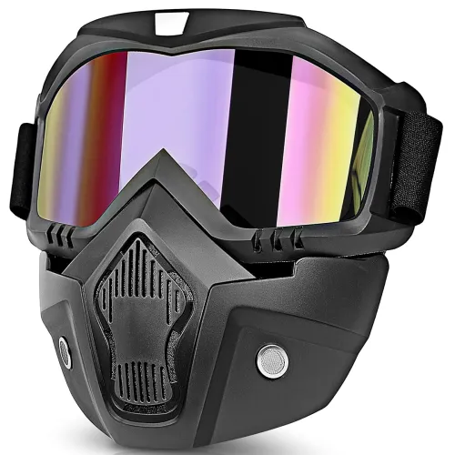 Image of Eliane Goggle Mask Anti Scratch Uv Protective Face & Eyewear Windproof Dirt Shield with Soft Foam Padded Detachable Mout