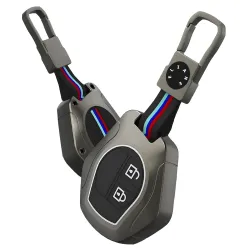 Eliane Car Accessories Key Cover Compitable for Suzuki Swift Ertiga Wagonr Celerio Swift Dzire Alto Fronx Breza S Presso Ignis 2 Button Remote Key Metal