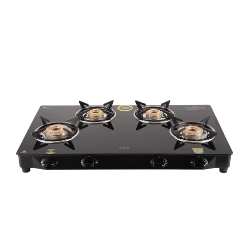 Image of Elica 4 Burner Gas Stove with Toughened Glass Top
