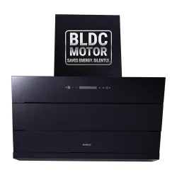 Elica 90cm 1800 m3/hr BLDC Filterless Autoclean Kitchen Chimney with 15 Years Motor & 5 Years Comprehensive Warranty | EFL 3V 901 BLDC HAC LTW MS NERO | Black | Touch + Motion Sensor Control