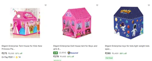 Image of Eligent Enterprise Kids Tents Starting @ ₹275