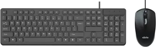 Image of Elista Wired Keyboard and Mouse Combo (ELS WK-714) Wired USB Standard Multi-device Keyboard Compatible