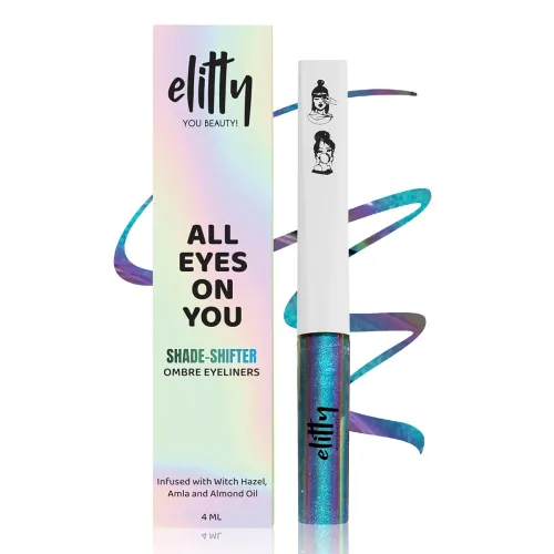 Image of Elitty Holographic Eyeliner 4g - Jade Jive With Ombre Shimmery Finish | Long Lasting, Waterproof, Smudge Proof Liquid Ey
