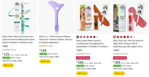 Image of Elitty Makeup Products starting @ ₹125