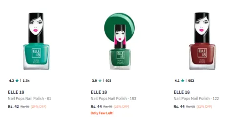 Image of ELLE 18 Nail Polish Starting At ₹42