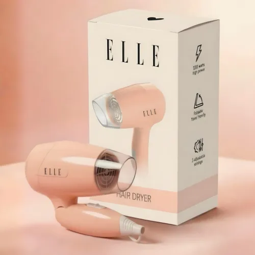 Image of ELLE Hair Dryer 1200W Foldable 3 Heat Cool Shot Overheat Protection |