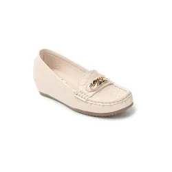 ELLE Women Flats Slip-On Loafer with Chain Detail