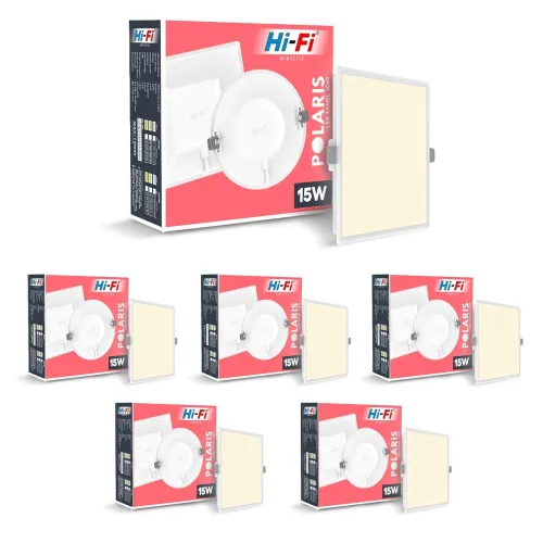 Image of elleys' Polaris +_ Square LED Panel Light – 15W (6 Pcs)