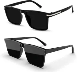 ELLIGATOR UV Protection Wayfarer Sunglasses – Black (Unisex)