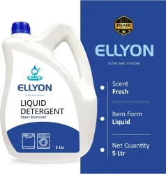 ELLYON PREMIUM Top Load And Front Load FRESH AQUA FREGRENCE Multi-Fragrance Liquid Detergent (5000 ml)