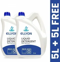 ELLYON Front & Top Load Fabric Liquid Detergent For Machine and Hand Wash Multi-Fragrance Liquid Detergent (2 x 5 L)
