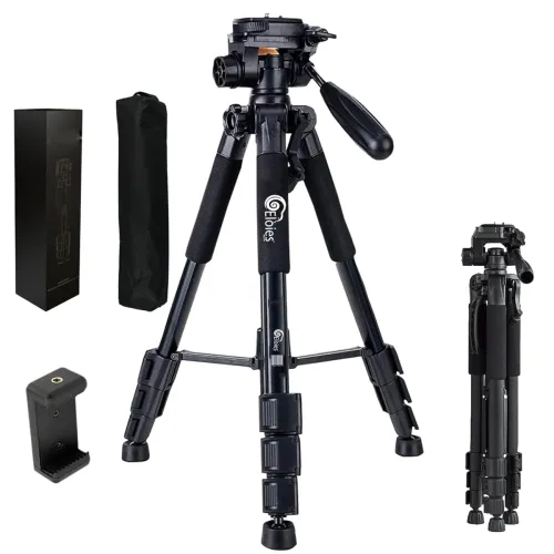 Image of Eloies® AB-59 Tripod for Camera & Smartphone with Mobile Holder