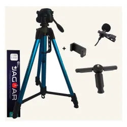 Eloies Jaguar 5.5ft Tripod Stand | 3-Way Pan Head for Mobile & Camera