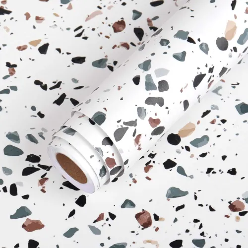 Image of ELTON Granite Self Adhesive Waterproof Contact Film Wallpaper for Countertops Cupboard Door, Almirah, Fridge