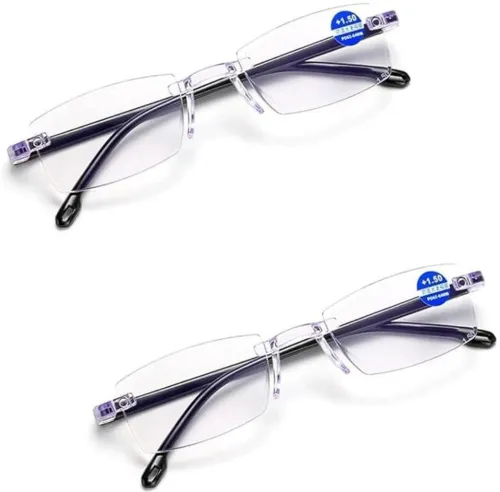 Image of Elyvo Rimless Blue Cut Reading Glasses
