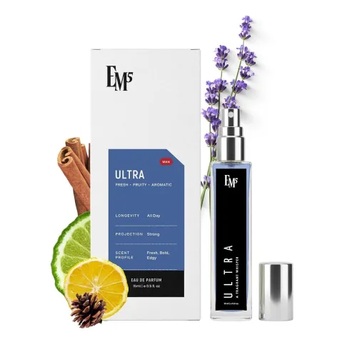 Image of EM5 Ultra Perfume Spray for Men | Vanilla Warm Spicy Fruity | Day & Night Eau De Parfum Spray | Luxury Gift for Him | 15