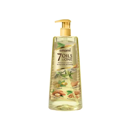 Image of Emami 7 OILS IN ONE Non Sticky Hair Oil with Almond & Argan Oil - 650 ml