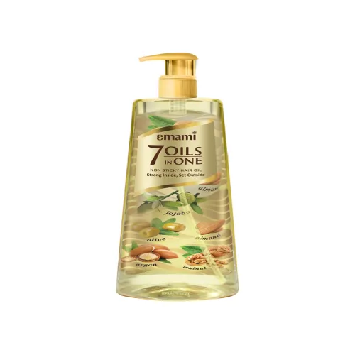 Image of Emami 7 OILS IN ONE Non Sticky Hair Oil with Almond & Argan Oil - 650 ml