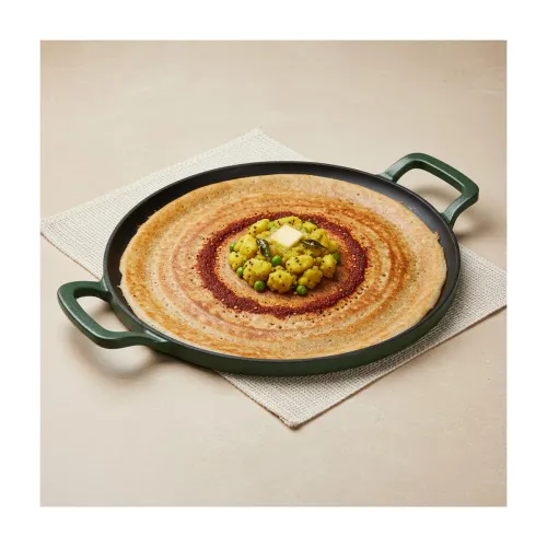 Image of Ember Cookware Pre-Seasoned Cast Iron Tawa for Dosa 30 cm