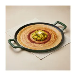 Ember Cookware Pre-Seasoned Cast Iron Tawa for Dosa 30 cm
