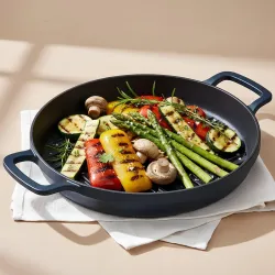 Ember Cookware Pre-Seasoned Cast Iron Grill Pan 26 cm 