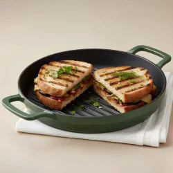 Ember Cookware Pre-Seasoned Cast Iron Grill Pan