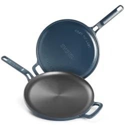 Ember Cookware Pre-Seasoned Cast Iron Tawa for Dosa & Roti 27 cm 