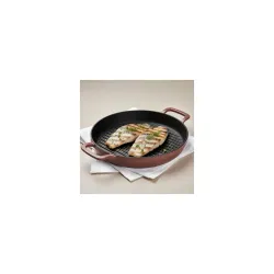 Ember Cookware Pre-Seasoned Cast Iron Grill Pan 26 cm with 10 Year Warranty 