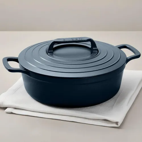 Image of Ember Cookware Pre-Seasoned Cast Iron Casserole 26 cm | Induction Cookware | 10 Year Warranty | Cast Iron Kadhai | Dutch