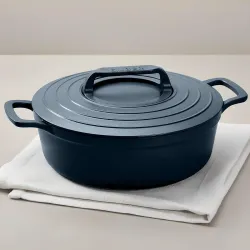 Ember Cookware Pre-Seasoned Cast Iron Casserole 26 cm | Induction Cookware | 10 Year Warranty | Cast Iron Kadhai | Dutch