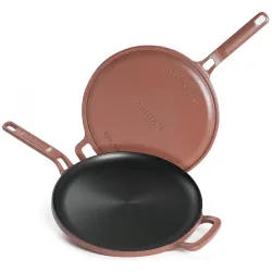Ember Cookware Pre-Seasoned Cast Iron Tawa for Dosa & Roti 27 cm | 10-Year Warranty | 30% Lighter, Non Stick Induction C