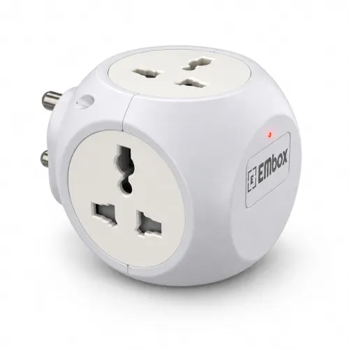 Image of EMBOX 6A Universal Multi Plug Adapter With LED Indicator
