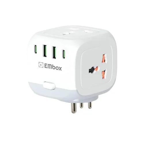 Image of EMBOX Multi Plug Socket with Type C Port Master Switch-Cordless Extension Board