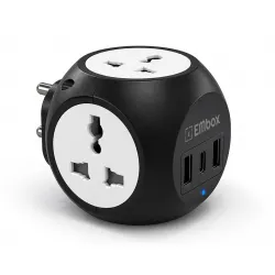 EMBOX Multi Plug Adapter with USB Ports Type -C