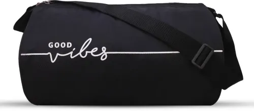 Image of EMMCRAZ Stylish Polyester Bag / Shoulder Duffle Gym Bags for Men / Fitness Bag gym bag (Black, Kit Bag)