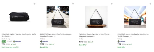 Image of Emmcraz Gym Bag upto 80% Discount