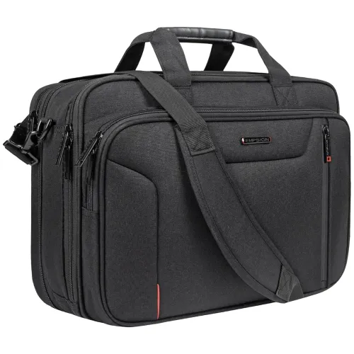 Image of EMPSIGN Stylish Laptop Bag Briefcase, 17.3 Inch Laptop Case Expandable Messenger Bag for Men Water Repellent, RFID Block