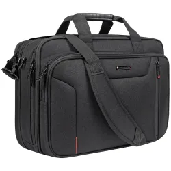 EMPSIGN Stylish Laptop Bag Briefcase, 17.3 Inch Laptop Case Expandable Messenger Bag for Men Water Repellent, RFID Block