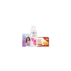 Enchanteur Lotion 100ml + Yardley Perfume 10ml + Santoor Soap 75g