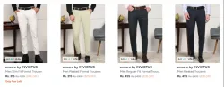 Encore By Invictus Mens Trousers at minimum 80% Discount
