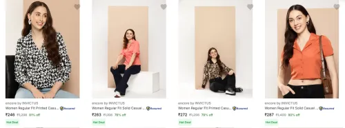 Image of Encore By Invictus Women's Shirts upto 81% Discount