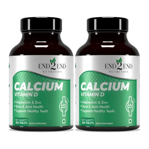Image of End2End Nutrition Calcium Tablets for Men and Women with Magnesium Zinc Vitamin