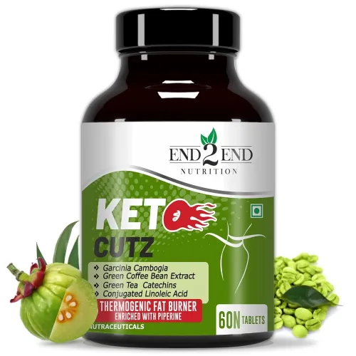 Image of End2End Nutrition Keto Cutz fat burner with Garcinia Cambogia, Green Tea, Green Coffee Bean | Weight Loss Product for Me