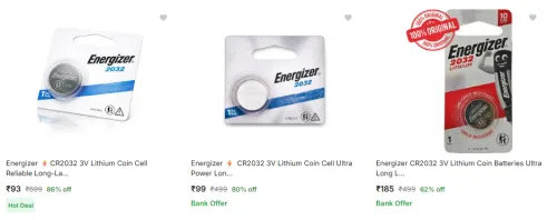 Image of Energizer Batteries Upto 86% Discount